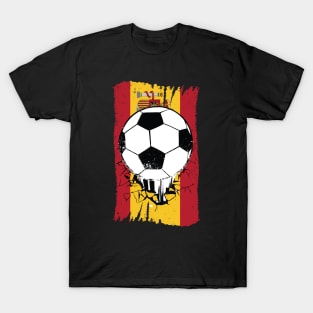 Vintage Spanish Flag with Football // Spain Soccer T-Shirt